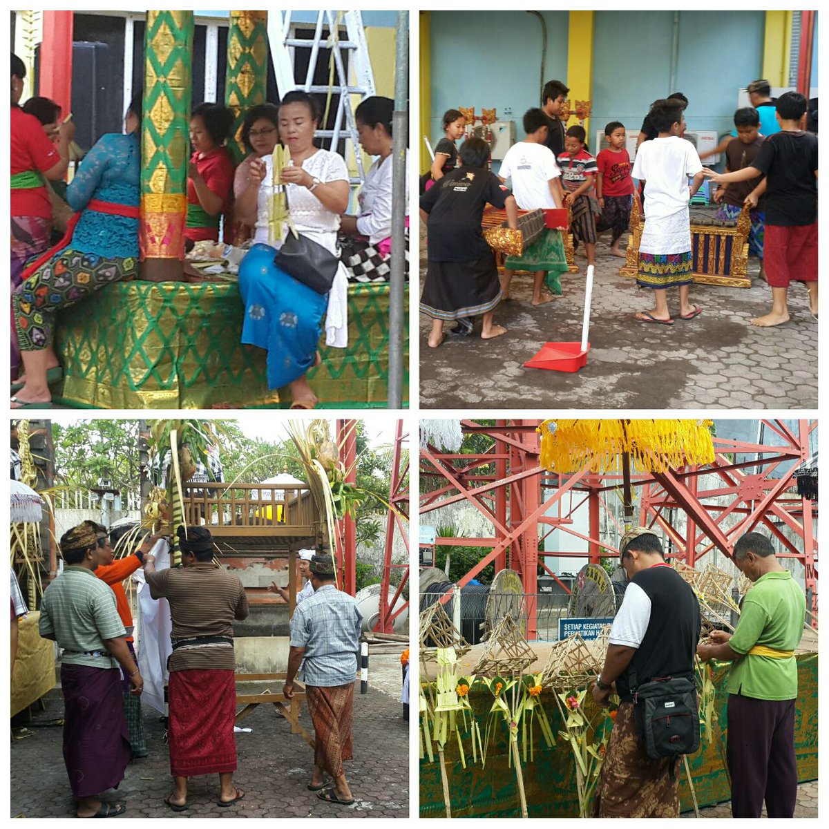 depar27's tweet photo. #parwi66 @_funtastic5_ #TelkomFuntastic5 #DPSTREG5 #BINROH Kegiatan Binroh Hindu persiapan piodalan pura kaliasem https://t.co/OsSyW6LQHf