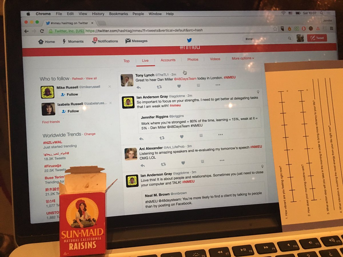 jkriggins's tweet photo. Really enjoying the thoughtful, adorable raisins snack at #NMEU! https://t.co/v7RYM6Oq8n