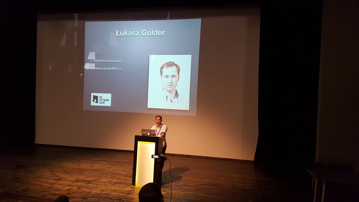 RealTSH's tweet photo. Long live to the new King! Łukasz Golder wonders if #Angular2 is a game changer. #javascript #frontendalia https://t.co/vXVwPcwsRo