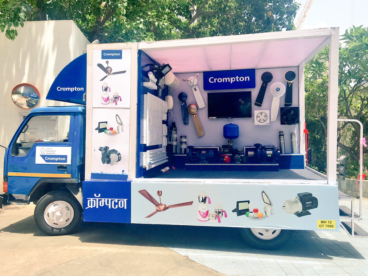 TheStoreHunt's tweet photo. Crompton Fans #PopupVan helps the company spread awareness! #PopupSpaces #PopupIdeas #PopupSolutions #TheStoreHunt https://t.co/mRiE2WvRfK