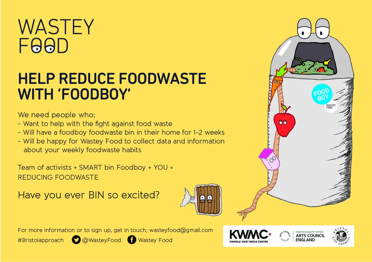 WasteyFood's tweet photo. 18-30? Living in Bristol? Want to help the fight against #foodwaste? We need 1 more volunteer to take on a #FoodBoy! https://t.co/ruLFb9v8G5