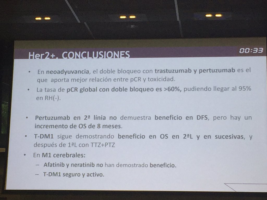 GEICAM's tweet photo. Conclusiones de la Dra. Servitja sobre la revisión de la enfermedad con sobreexpresión de HER2 neu #RAGMA16 https://t.co/ihRQEWqISK