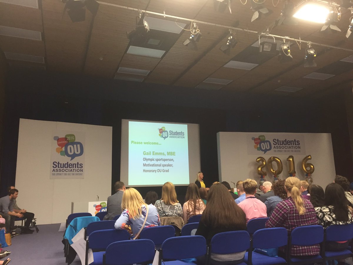 leannequainton's tweet photo. Fabulous inspiring talk by @gailemms at #OUstudents16! https://t.co/lLTCFJst6v