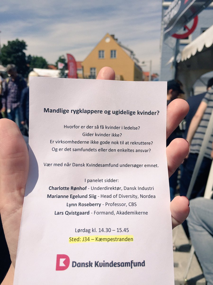 Kvindesamfund's tweet photo. Kom frisk! #FlereKvinderILedelse #FM16 #ligestilling MT @askkrogh @LynnRoseberry @MarianneSiig @LarsQ https://t.co/RpO9P2vRyM