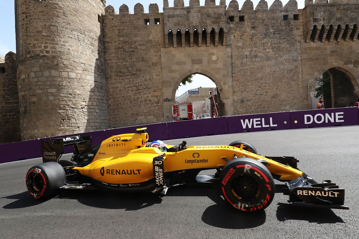 AlpineF1Team's tweet photo. Final thought? When the well-meaning track signage doesn't quite fit the bill... 
Bring on tomorrow!
#EuropeGP https://t.co/yoX4hVBObo
