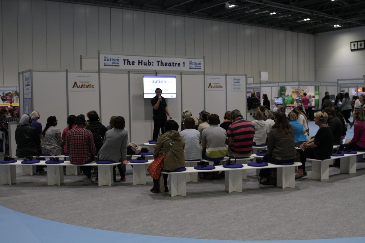 Stretchnewmedia's tweet photo. Engaging poetry from @AspUrgersMeOn and @AlainEnglish1 at @TheAutismShow &amp; promoting our film @FrostedGlsFlm https://t.co/yCYJU8kbUR