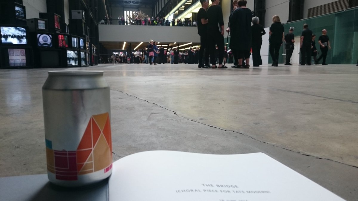 David88af's tweet photo. Just sung, crowd leaving at the back of the hall and event beer @Tate #SwitchHouse #thebridge #fourpure #craftbeer https://t.co/YnR2SSygrw