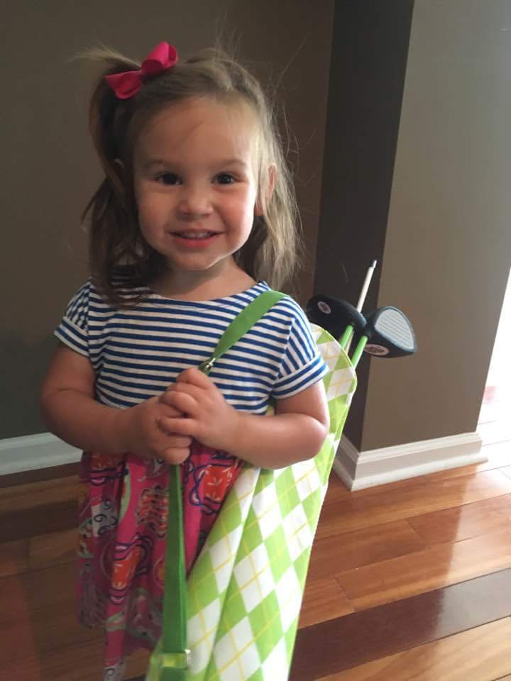JThielker's tweet photo. She's thrilled to learn to #golf like her Daddy! @LittlestGolfer @LPGA here we come! #HappyFathersDay https://t.co/jiLkbGgOA7