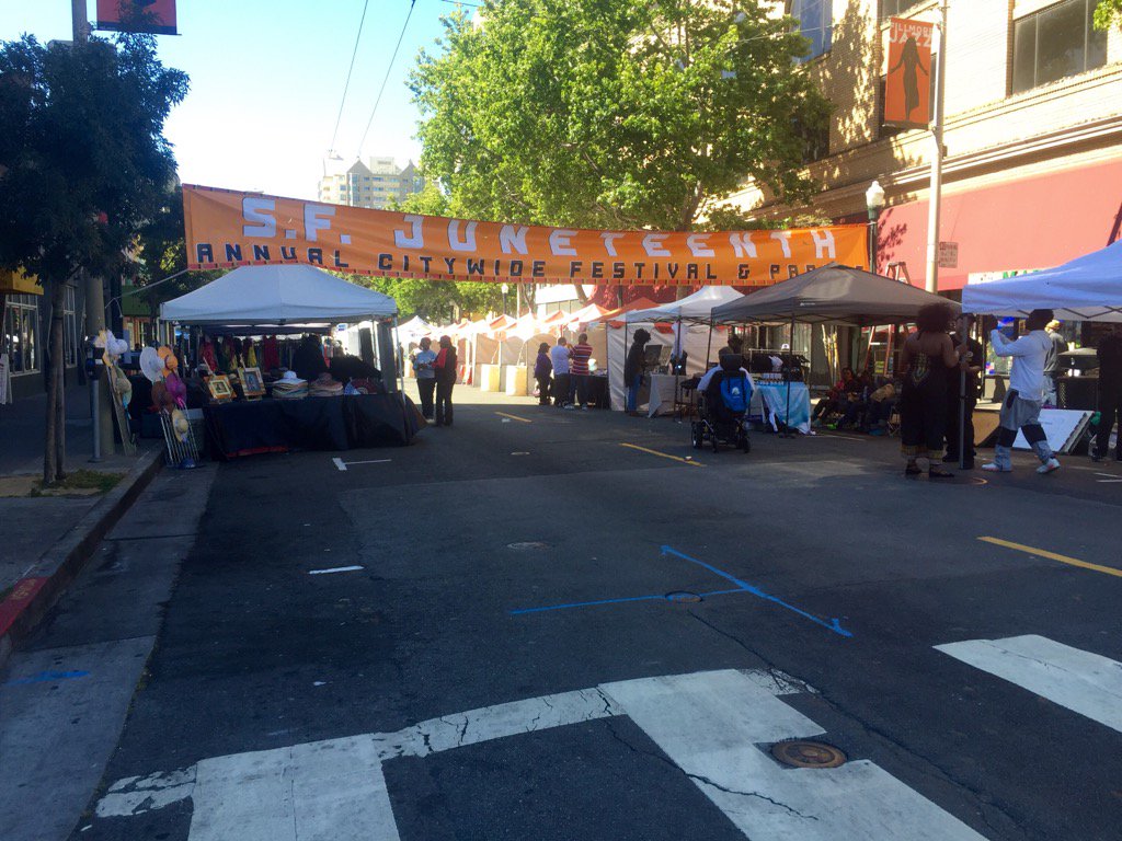 At the annual #SF #JuneteenthFestival and #parade this morning in the #Fillmore