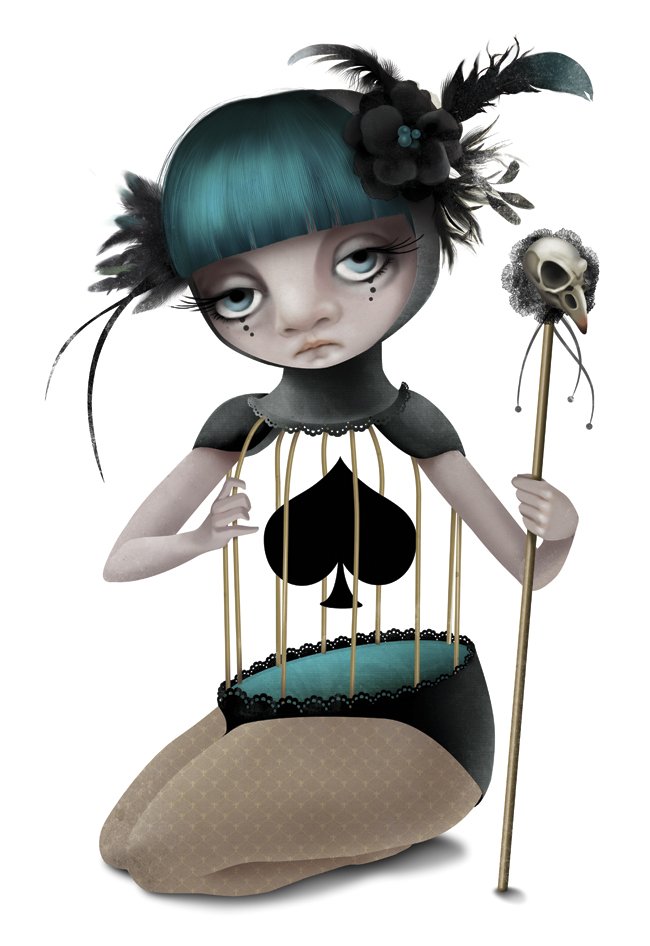 my entry for #playingartscontest , 3 of Spades #illustration #design #cards <a href="/playingarts/">Playing Arts</a>