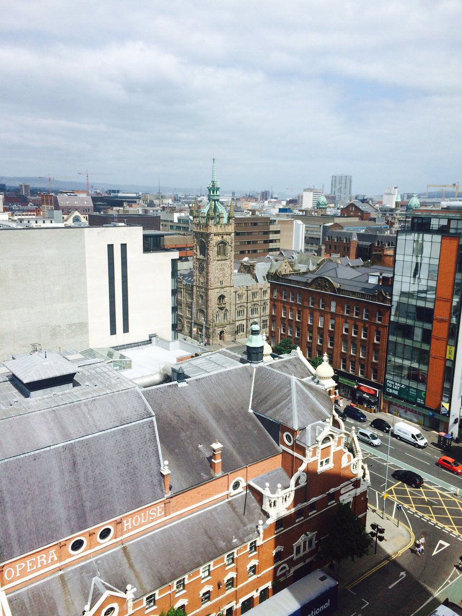 Beautiful churches,copper tops, old brick&amp;seagull chicks flapping to strengthen their wings.Loving <a href="/BelfastBookFest/">Belfast BookFestival</a>