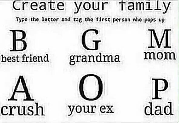 B-<a href="/Bree__Fowler/">Chara_Dreemurr</a>
G-@Touka_Gouhl__
M-<a href="/AyumiWitch/">Naomi Pitcher</a>
A-<a href="/ALostVampire/">Mikaela Hyakuya</a>
O-@Oriana_Reitsma
P-<a href="/DPurplegirl/">a + fadingay</a>

||Idek these people