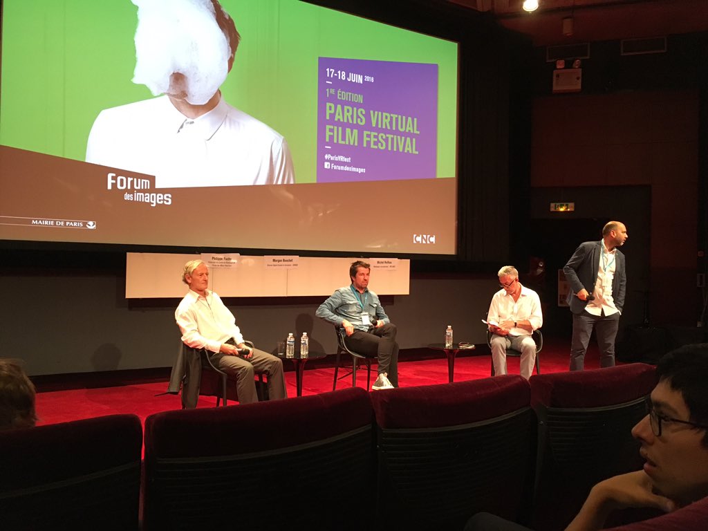 bullesdeculture's tweet photo. #ParisVRFest #TableRonde Quel avenir pour la VR avec #PhilippeFuchs #MorganBouchet et #MichelReilhac @forumdesimages https://t.co/yy1GlzWCJP