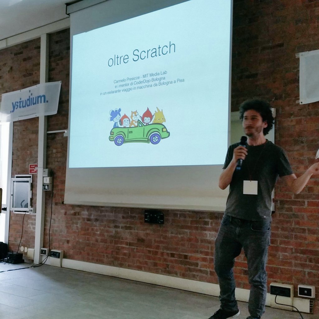 PisaCoderDojo's tweet image. Carmelo Presicce - MIT Media Lab presenta &quot;oltre Scratch&quot; #toscanadojocon #TDC16