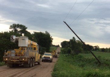 NWREC's crews are working hard to restore power to our members following the storm last evening in NW IA.