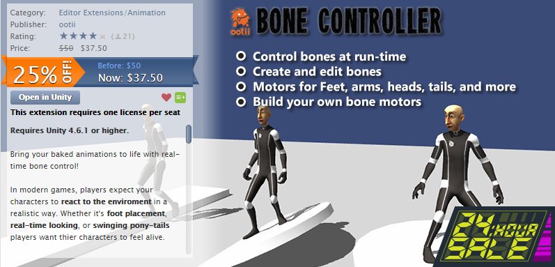 ootiiGames's tweet photo. Realtime IK/FK for your Unity characters. On sale at the #AssetStore. https://t.co/LwmBqOqsAg #indiegames #indiedev https://t.co/qVkZBbLnI8