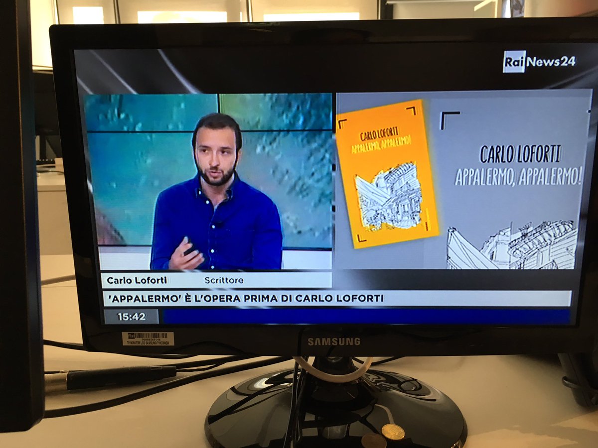 giulidigiovanni's tweet photo. @CarloLoforti adesso in onda su @RaiNews presenta #appalermo appalermo! il suo #romanzo d'esordio @BaldiniCastoldi https://t.co/r2xtiwIrjR