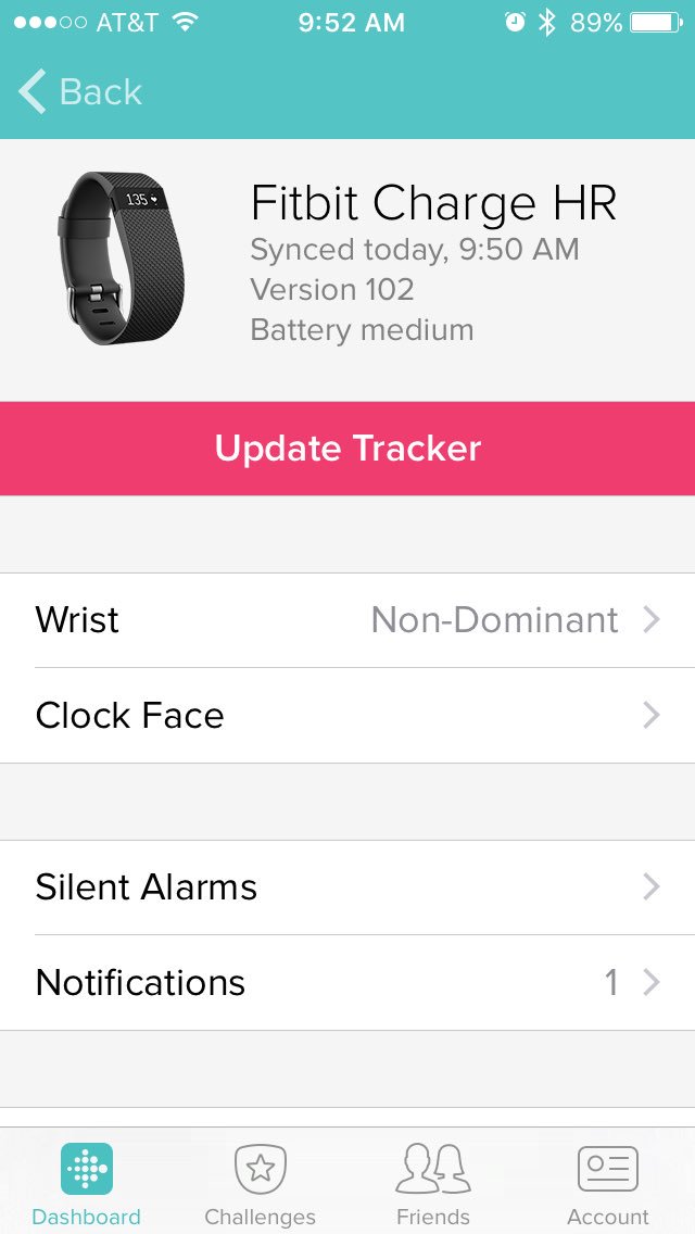 wojtastic's tweet photo. @FitbitSupport Trouble updating my Charge HR, iOS app says available update, nothing happens when I click https://t.co/LRg7P69QCL