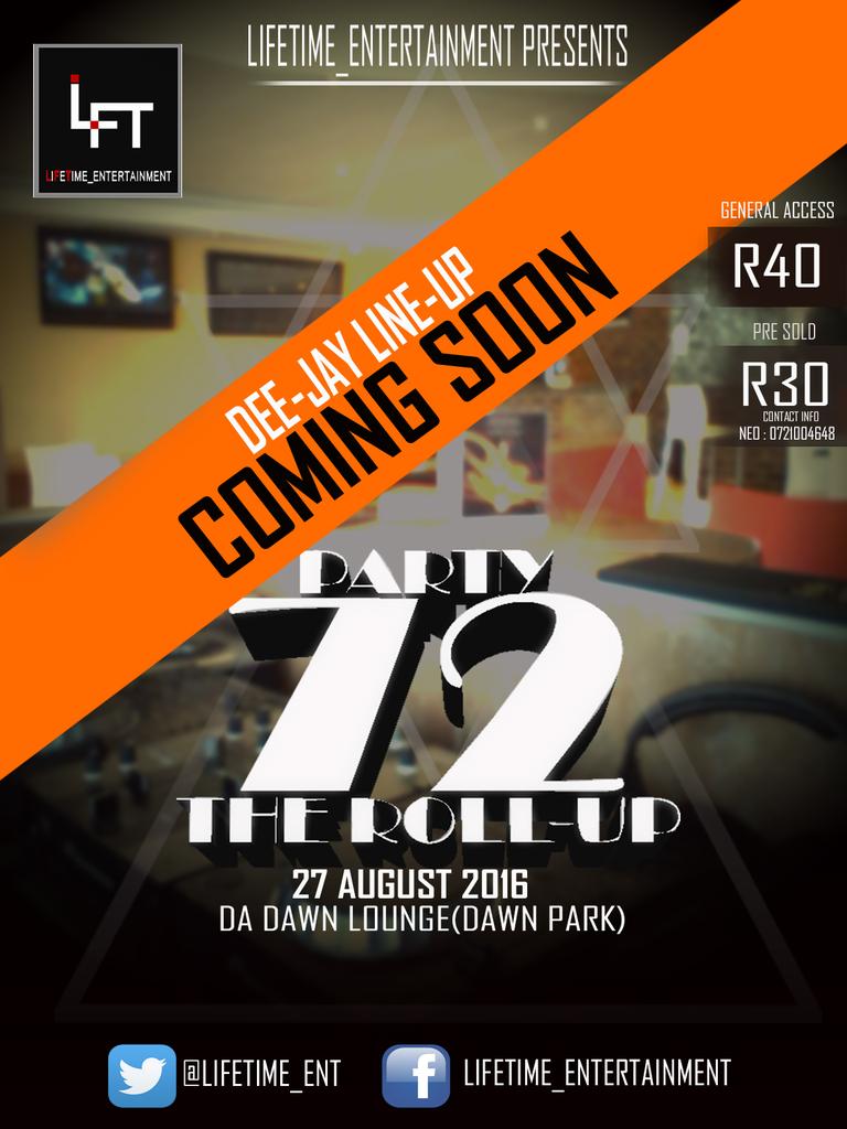 LifeTime_Ent's tweet photo. Come witness a #LifeTimeExperience on the 27th of August 2016. Deejay line-up COMING SOON!!! Please do Retweet. https://t.co/tZhgRV5lMO