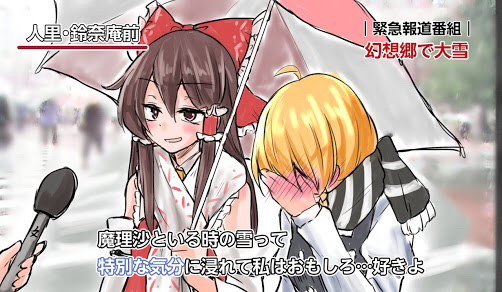 色々とカオス En Twitter 東方 博麗霊夢 霧雨魔理沙 可愛いと思ったらrt 霊夢好きな人rt 魔理沙好きな人rt 東方好きな人rt