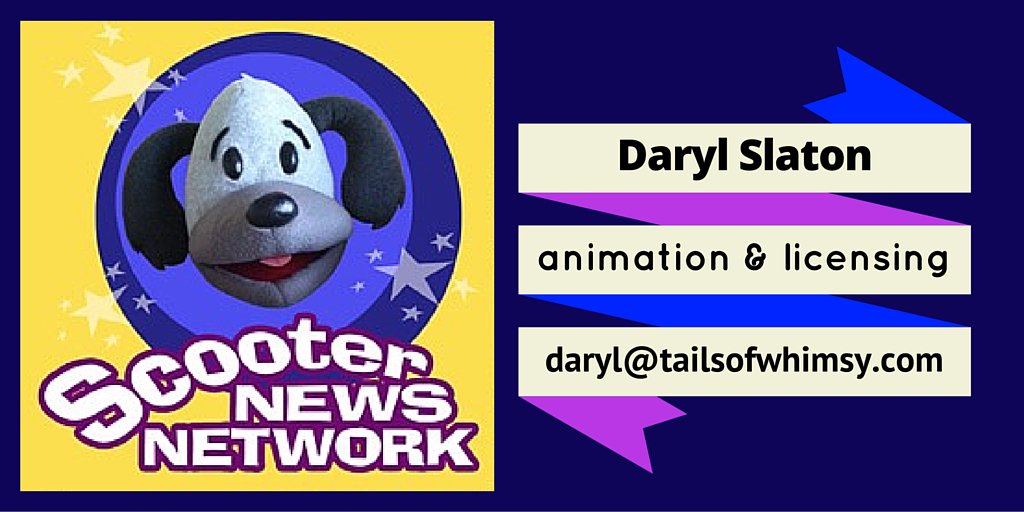 TailsofWhimsy's tweet photo. Connect with #DarylSlaton about optioning Scooter News Network at #Licensing16! @LicensingExpo, #licensingexpo https://t.co/22XxxwCOi8