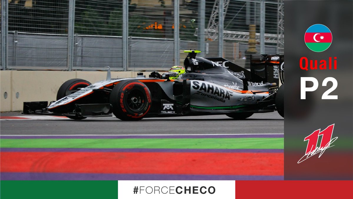 checoperezcom's tweet photo. Checo termina la #Quali en P2. Arrancará desde la P7 mañana debido a la penalización por el cambio de caja #EuropeGP https://t.co/4ZuYnmTVYP