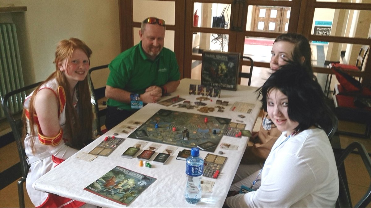 BackspindleGame's tweet photo. We may have the last few copies of #guardsguards for sale. It's a real #ankhmorpork feel if a game. #discworld https://t.co/xhngj3d6a4