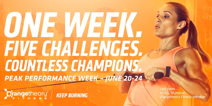 OTFNewnan's tweet photo. Remember next week is Peak Performance Week! Get ready to #basepushalloutrepeat! #OTFNewnan https://t.co/iXmSSH5tsn