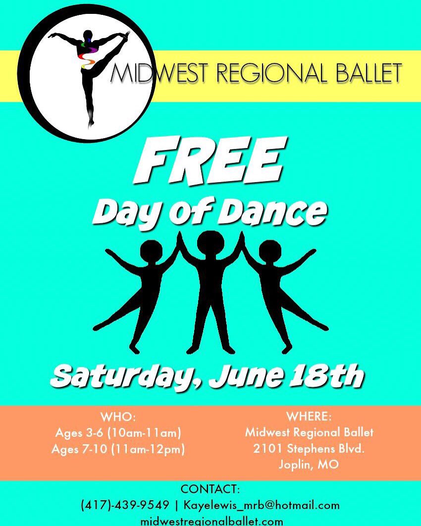 If you have little ones between 3-10yrs., come participate in our FREE DAY OF DANCE today! #MRB