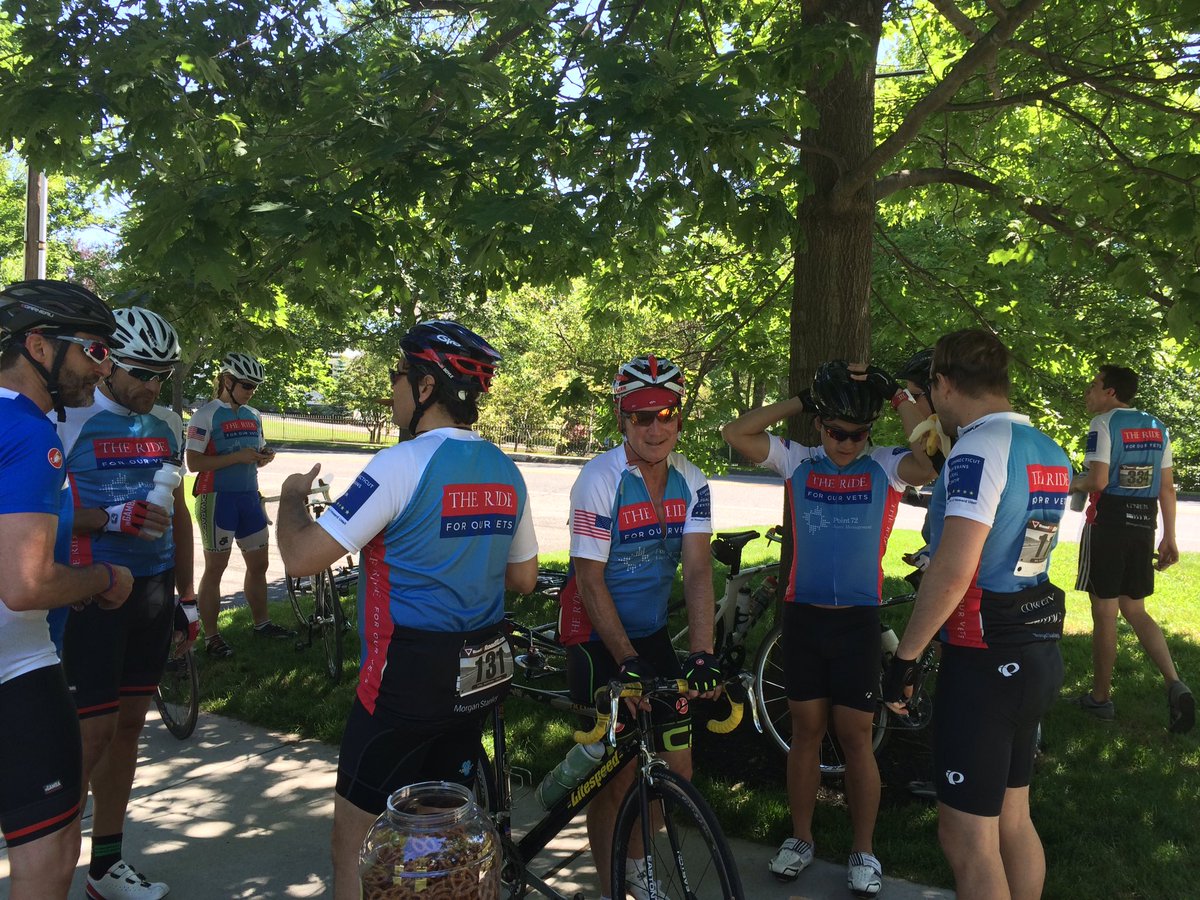teamrwbct's tweet photo. 50 mile riders ! Hydrating and fueling !! @CVLCTheRide #veterans https://t.co/8Zcur352bb