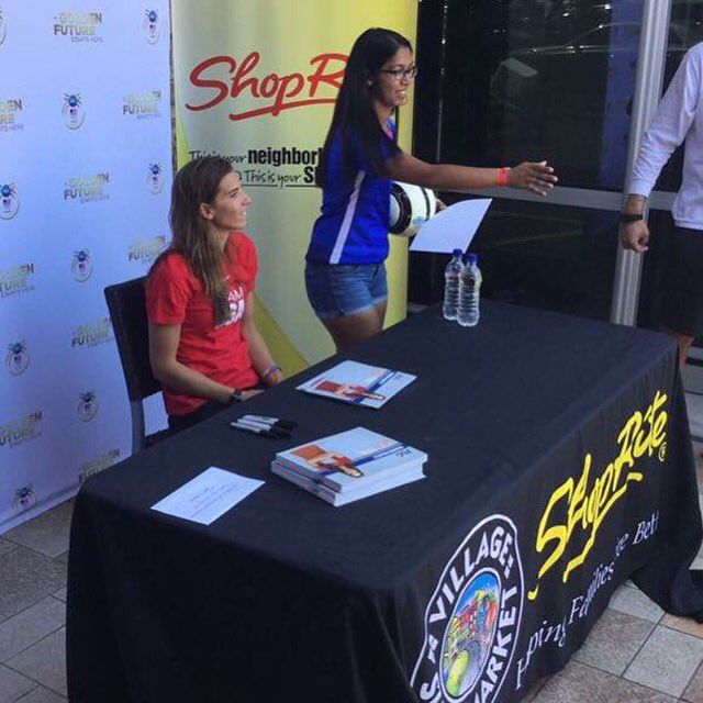 ShopRiteStores's tweet image. .@TobinHeath thanks for stopping by the ShopRite of Greater Morristown this AM! Lots of luck in Rio! #GoldenFuture