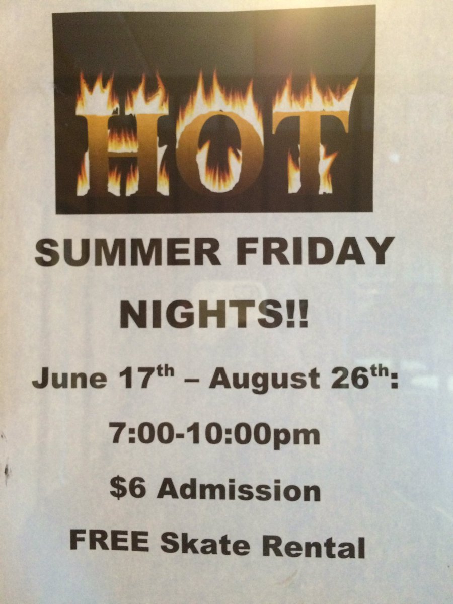 Come to our new HOT hours on Friday nights! 7-10 with only a $6 fee and FREE skate rental!⛸