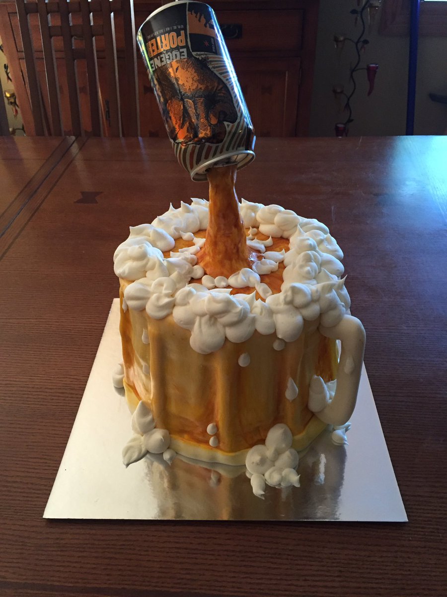 wingslulu's tweet photo. My morning. #beercake #beermugcake #twistedbattercakes https://t.co/sK4oMUqsnt