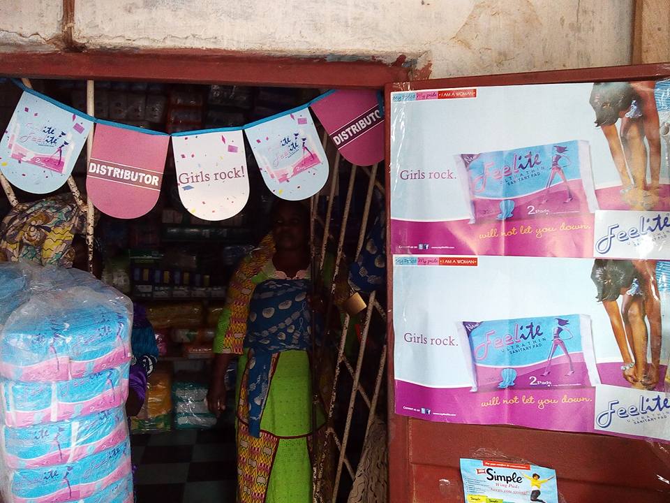 absorbentpad's tweet photo. #Feelite. At a distributor's shop in Agege, Lagos. #FeeliteRocks https://t.co/hC7e13TaI6