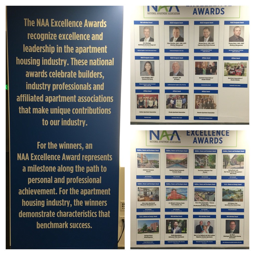 The NAA Excellence Awards (formerly known as Paragon Awards). This is a big day for all these winners! #NAAEduConf