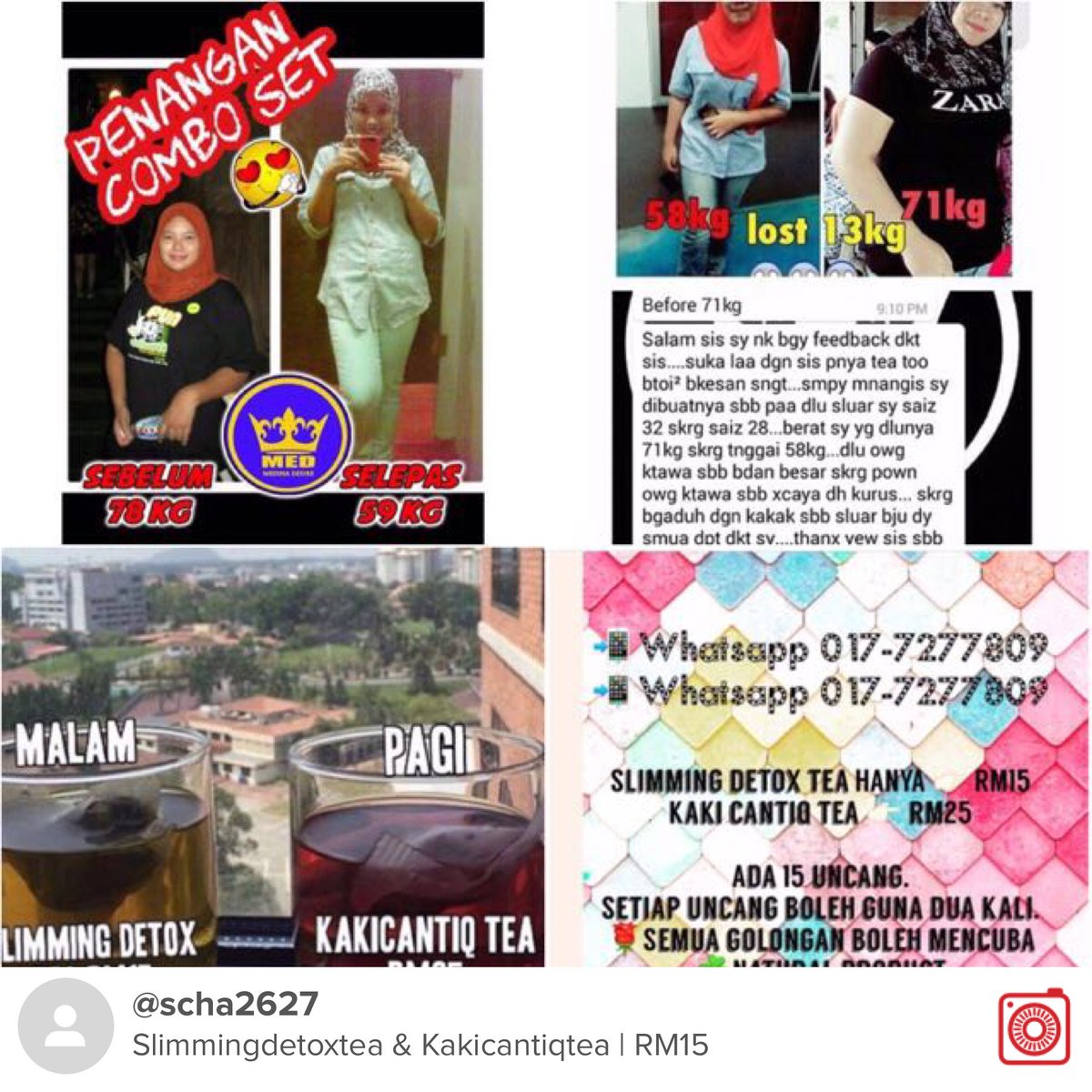 FishaEsa's tweet photo. Selling Slimmingdetoxtea &amp; Kakicantiqtea RM15 https://t.co/f7GEyVkvBY #carousell @thecarousell https://t.co/PR3mvUhwBC