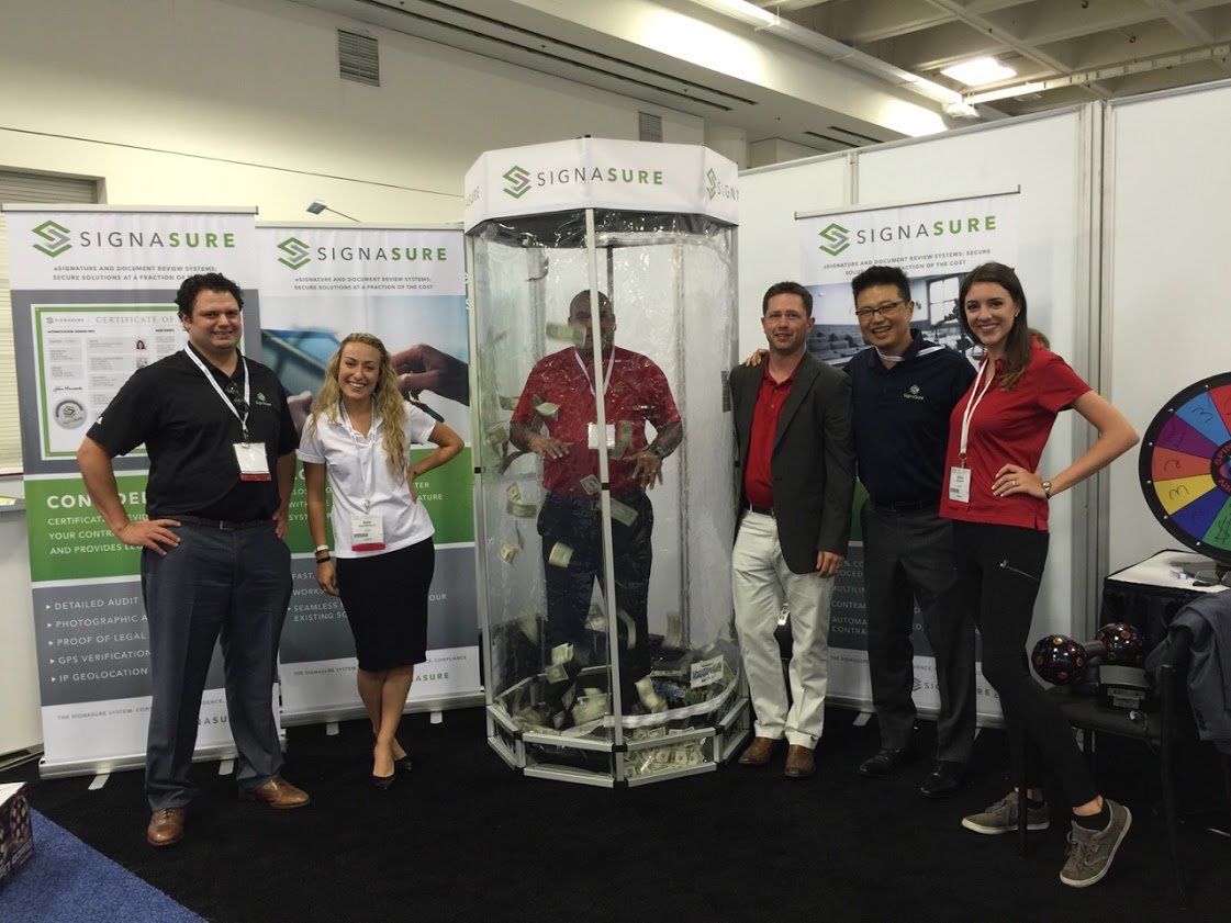 Signasure's tweet photo. We're at #NAAEduConf! We even have a cash tube :) Come see us at booth #4041! https://t.co/67mr9N4CHE