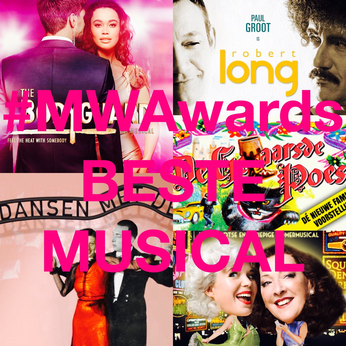 Musicalworld's tweet photo. #MWAwards Beste Musical: @TheBodyguardNL #RobertLong #GelaarsdePoes #Dansenmetdevijand #InDeBanVanBroadway https://t.co/12ZqCLZS4n
