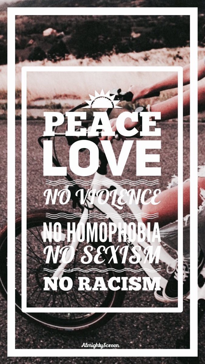 AlmightyScreen's tweet image. PEACE
LOVE
NO VIOLENCE
NO HOMOPHOBIA
NO SEXISM
NO RACISM

• Please RT the Lockscreen you save •

Be honest please❣