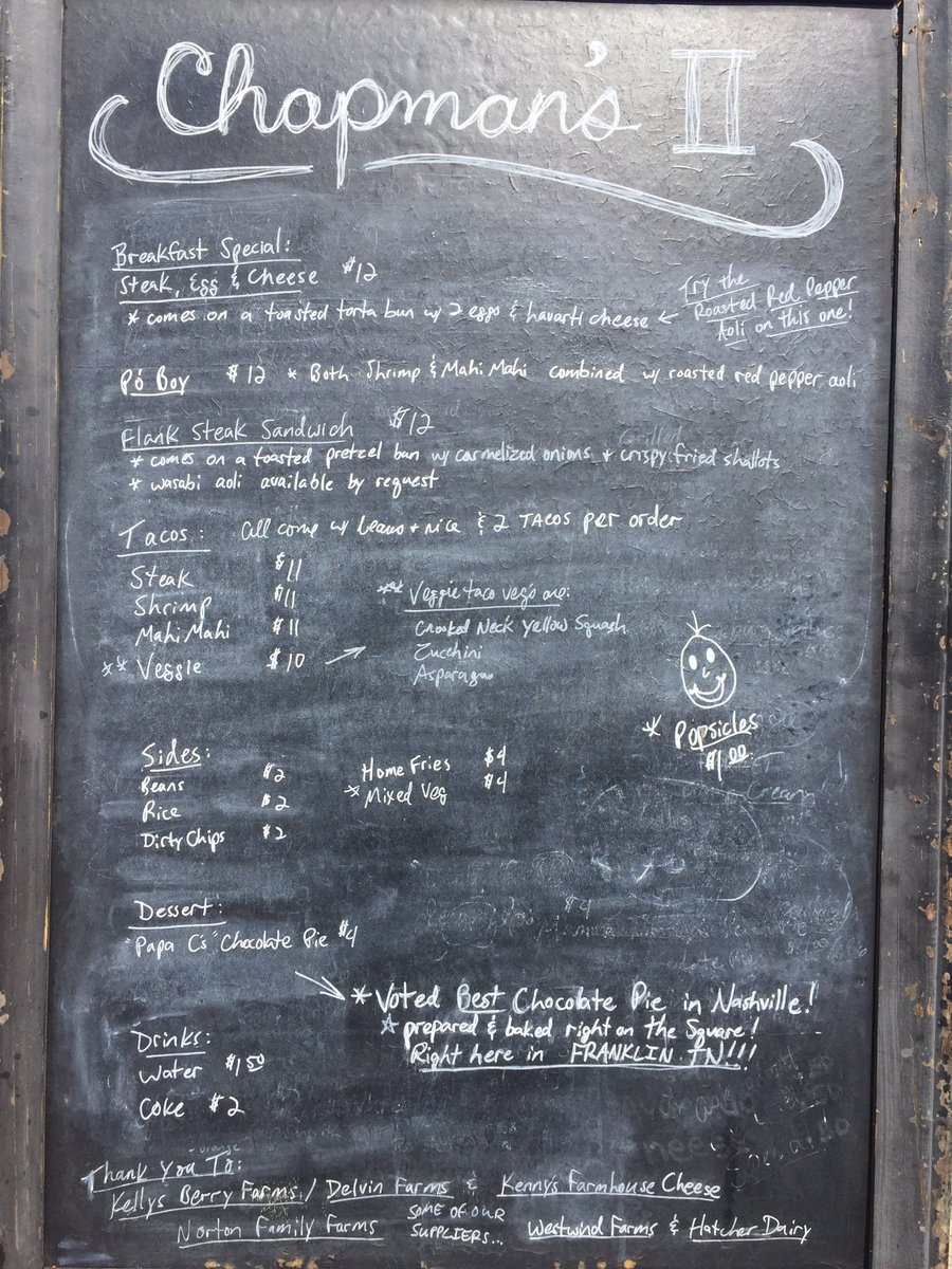 Chapman's food truck-- SO GOOD! Nashville location until 1pm!