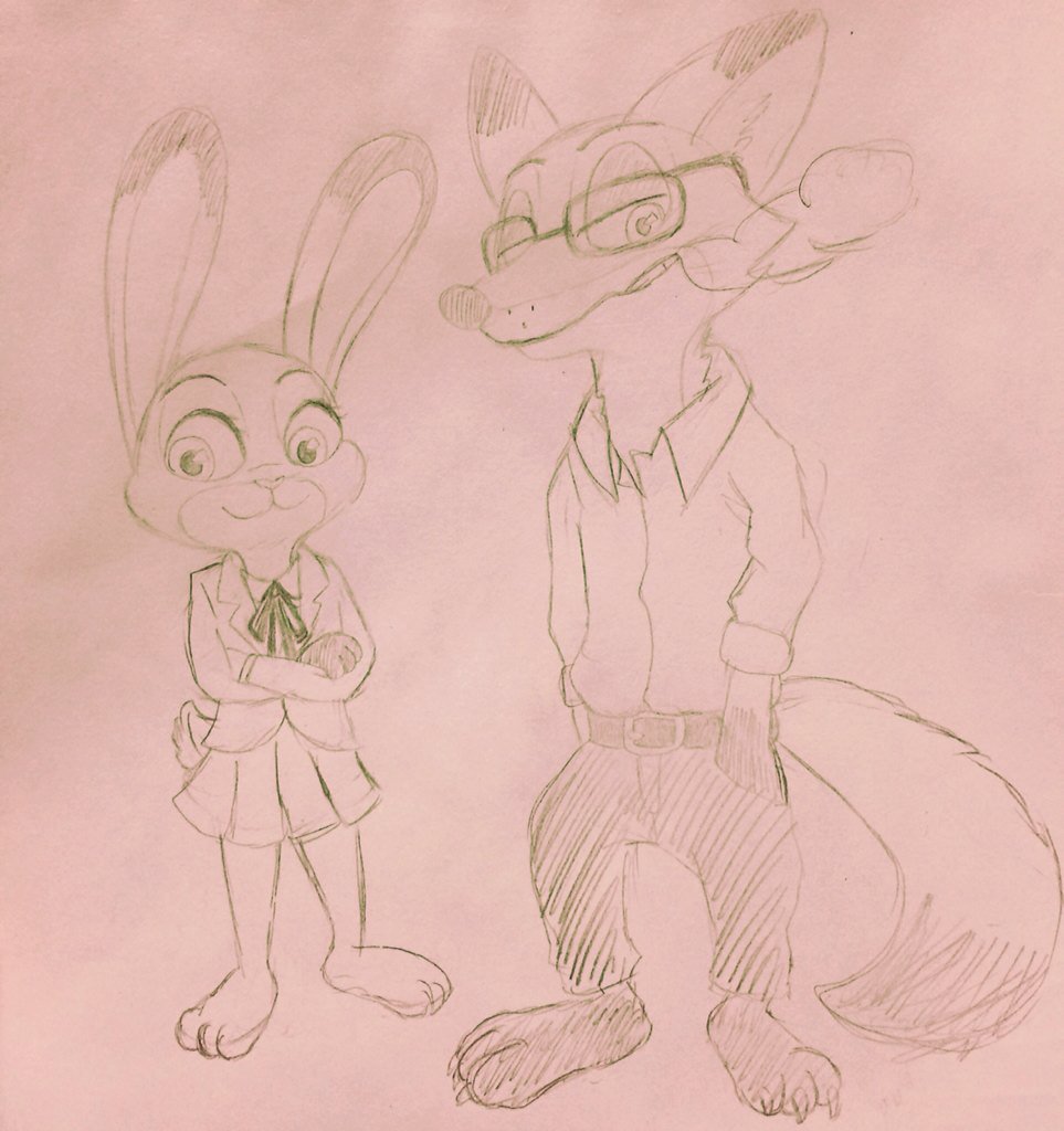 みさと 落書き ラブリーワイルドとビューティーホップス 声優ネタです 久保ちゃんなニックと時任なジュディを描きたかっただけ ジュディは時任というか桂木ちゃんだな