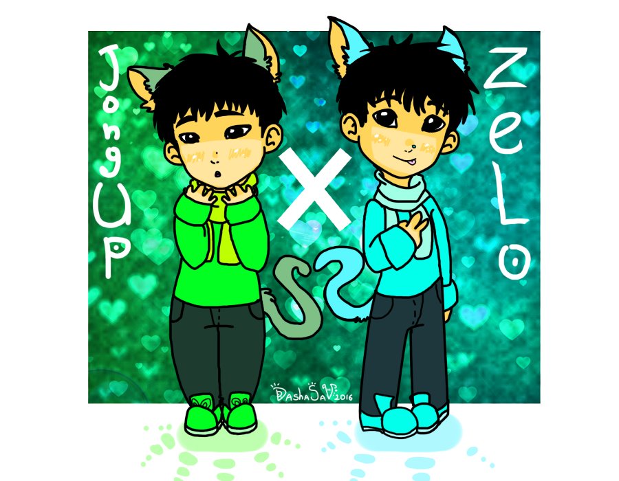 dariya_sav's tweet photo. 💞~Чонопка и Джелка с кошачьими ушками.~💞
#BAPfanart #ZelUp #JongLo #MoonLo #UpLo #Zelo #JongUp https://t.co/vBvVnK82ph