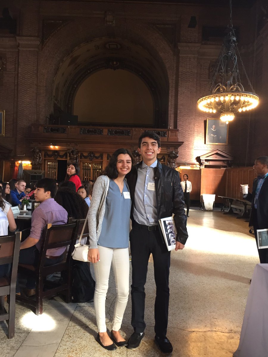 atmsenior's tweet image. Gabriel Gonzalez and Samar Shaqour at Yale University- Questbridge summer institute.