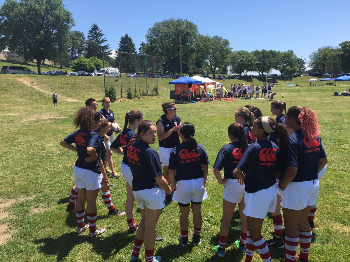 RugbyPA All State JV Girls coach and <a href="/PennStateWRugby/">Penn State Women’s Rugby</a> <a href="/_Kate_Daley/">Kate Daley</a> gives a pre game talk <a href="/USARugby/">USA Rugby</a> RCT