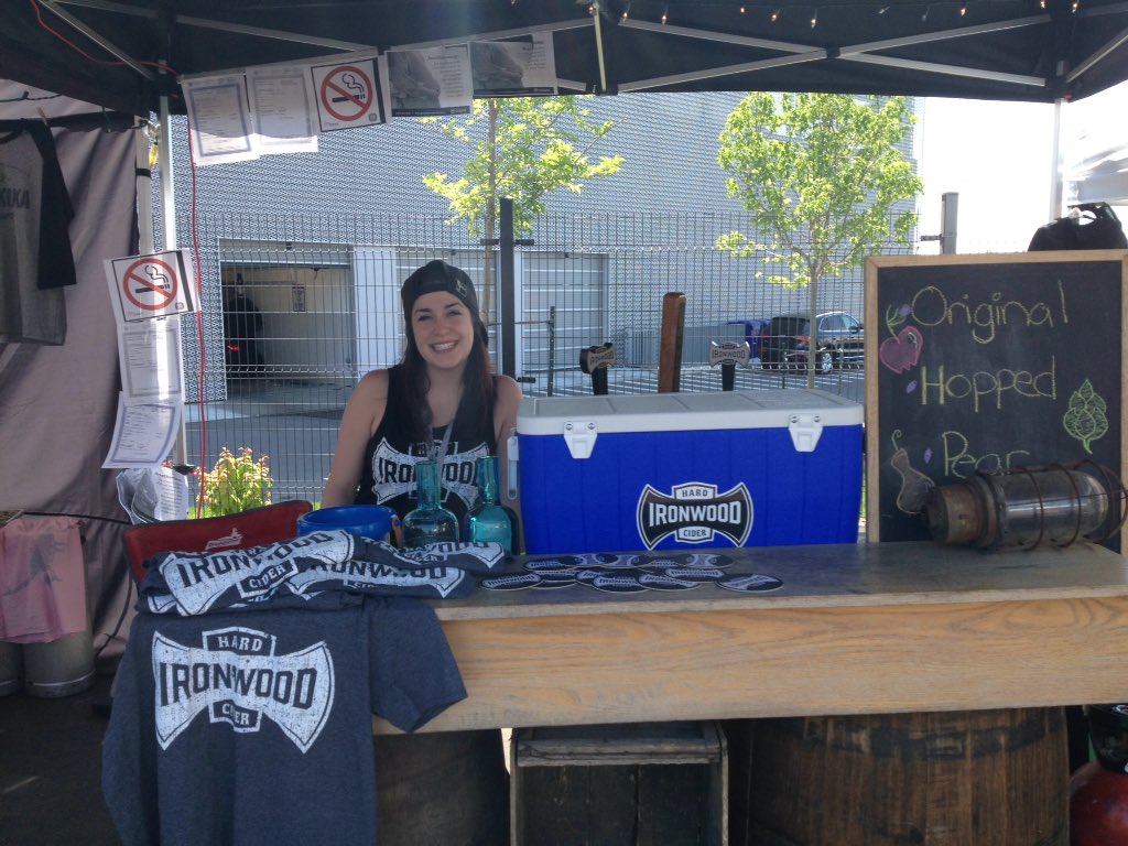 IronwoodCider's tweet photo. All set and ready to go, Day 2 of @craftbeerfestTO #OCBWeek16 #cider #cheers! https://t.co/obP37oemET