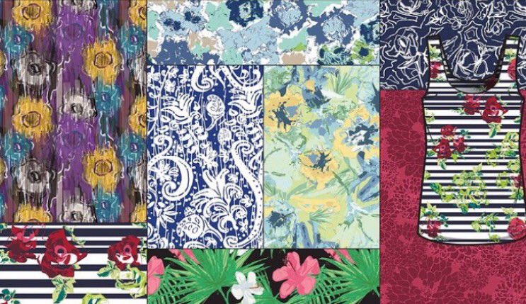 fashion7thave's tweet photo. #floralprints - big trend this summer 🌺🌸🌹 these are some of my designs #textiledesign #printpatterns #surfacedesign https://t.co/JoUkXn6or2