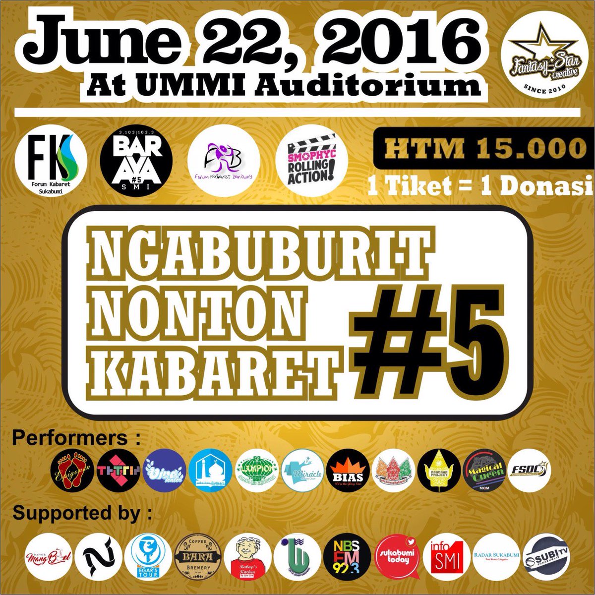 Awas jangan lupa beli tiketnya !! Via <a href="/FStarCreative/">Fantasy Star</a> 

#nnk5 #1tiket1donasi #supportnnk5