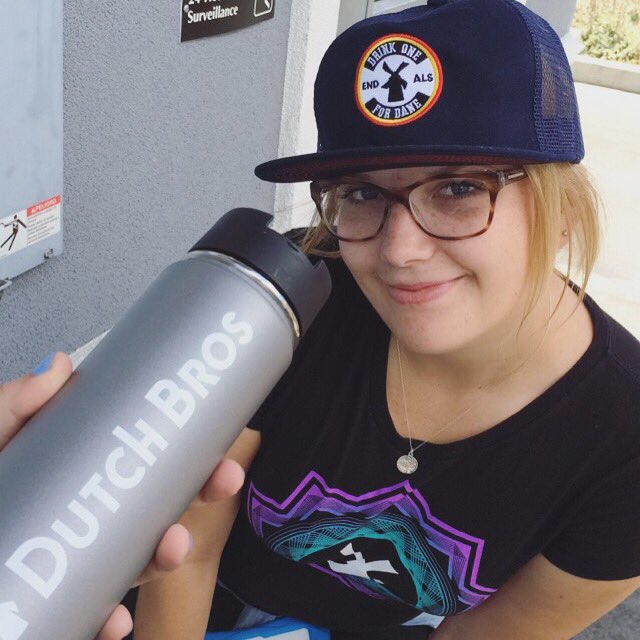Check out our new hydroflask! And the cute barista next to it💁🏼 #dutchbrosnapa