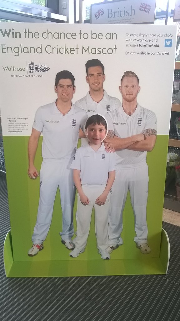 HatfieldEmma's tweet photo. @waitrose #TakeTheField Henry wants to be the mascot #pickme https://t.co/x079wrGtIv