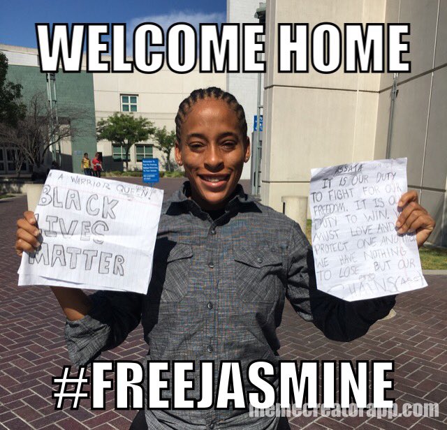 Thank you Creator! Thank you Ancestors! Thank you Family and comrades! #JasmineIsHome <a href="/blmpasadena/">Black Lives Matter</a> <a href="/Blklivesmatter/">Black Lives Matter (BLM)</a>